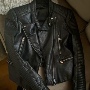 Zara Faux Leather Moto Jacket